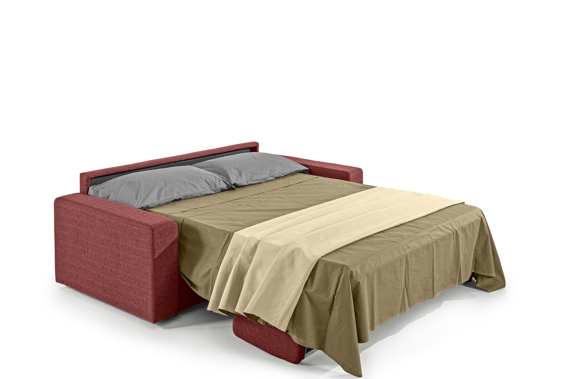 Canapea extensibilă cu saltea de 18 cm din textil bucle modern Canapea extensibilă cu saltea de 18 cm din textil bucle modern
