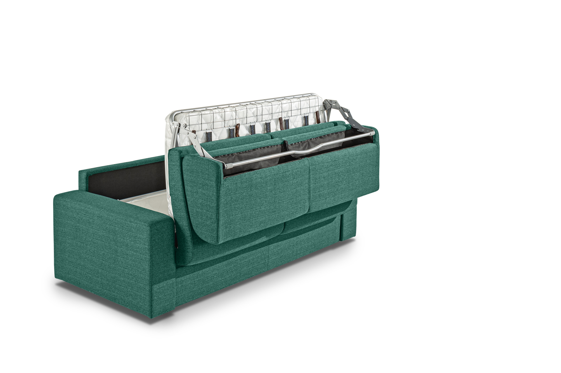 Canapea extensibilă cu sistem ribalta si saltea de 2 locuri verde