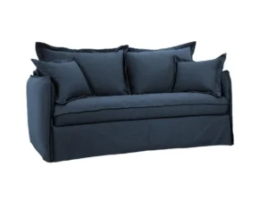 Canapea extensibila cu saltea de 2 locuri elegantă pentru living albastru