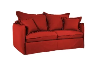 Canapea extensibila cu saltea de 2 locuri elegantă pentru living rosu
