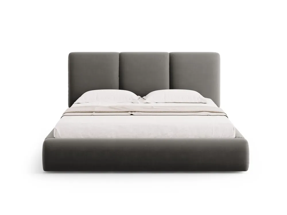 Pat modern 160x200 cu ladă mare gri Pat modern 160x200 cu ladă mare gri
