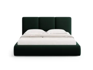 Pat modern 160x200 cu ladă mare verde