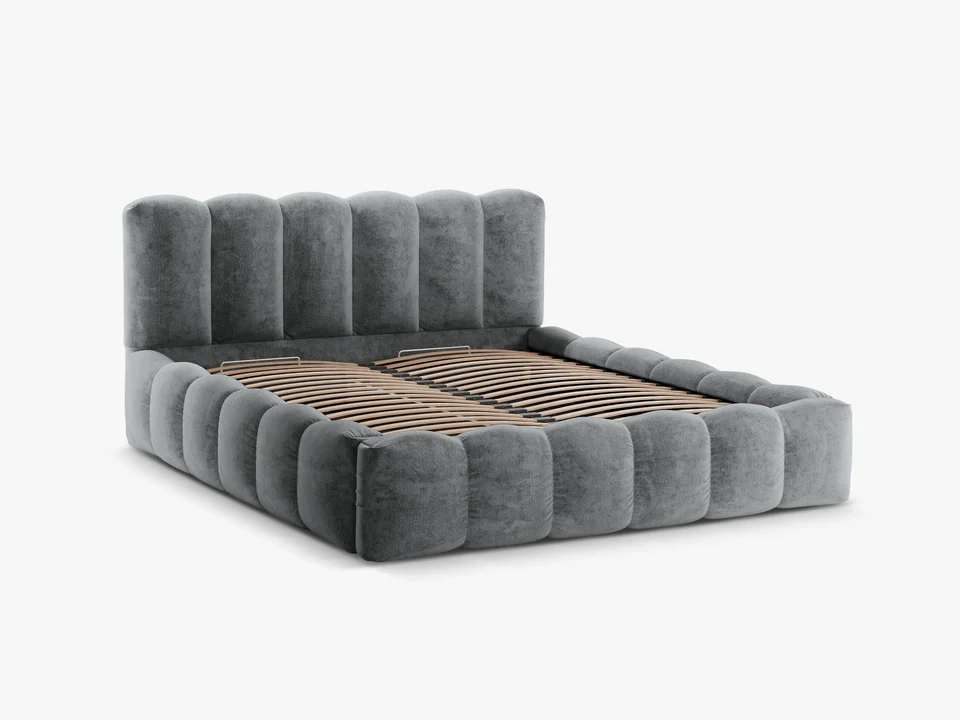 Pat modern 160x200 cu ladă mare platinum Pat modern 160x200 cu ladă mare platinum