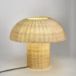 Lampă Irele din Ratan și Metal, Bej