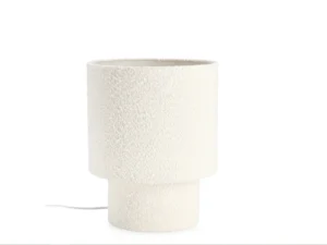 RADHA RO BEIGE BOUCLÉ TABLE LAMP H39