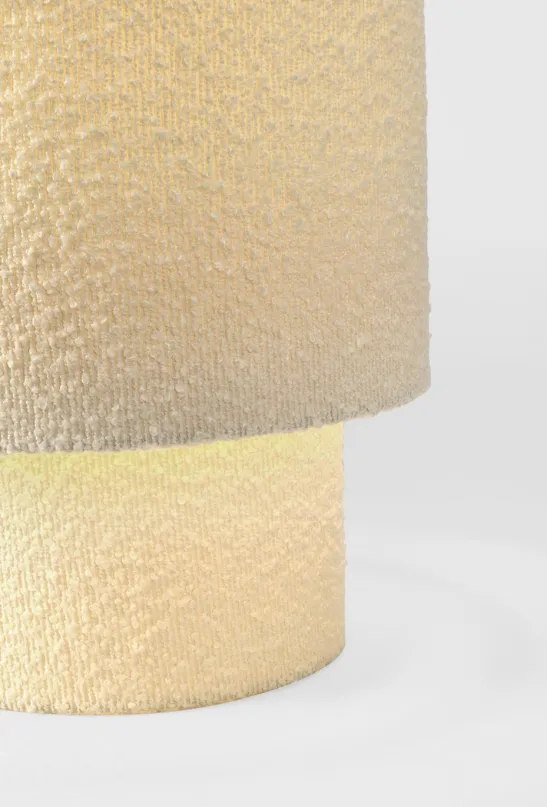 RADHA RO BEIGE BOUCLÉ TABLE LAMP H39 (4) RADHA RO BEIGE BOUCLÉ TABLE LAMP H39 (4)