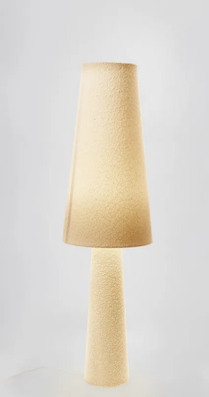 RADHA SHAPE BEIGE BOUCLÉ FLOOR LAMP H120 (3) RADHA SHAPE BEIGE BOUCLÉ FLOOR LAMP H120 (3)