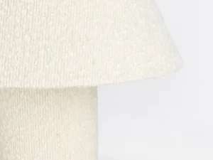 RADHA SHAPE BEIGE BOUCLÉ TABLE LAMP H41 (2)