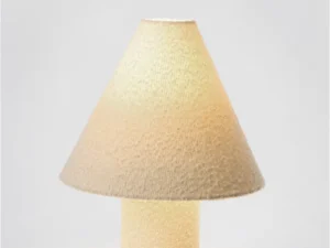 RADHA SHAPE BEIGE BOUCLÉ TABLE LAMP H41 (3)