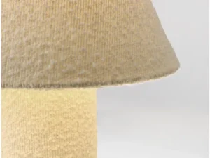 RADHA SHAPE BEIGE BOUCLÉ TABLE LAMP H41 (4)