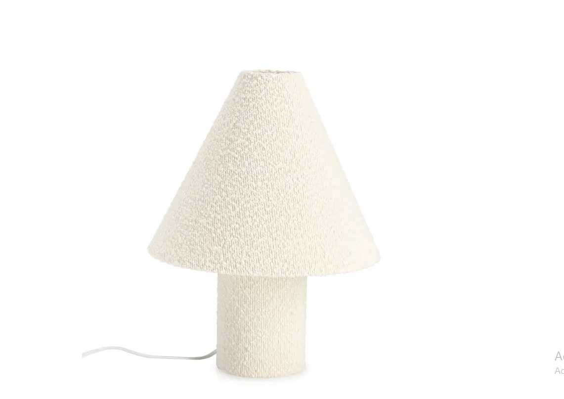 RADHA SHAPE BEIGE BOUCLÉ TABLE LAMP H41