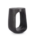 Măsuță de cafea Lopez D33 - Structură din lemn de mango cu finisaj nitrocelulozic Negru