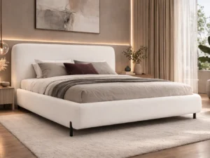 Pat Nova tapitat alb king size