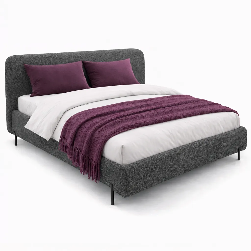 Pat Nova tapitat gri queen size Pat Nova tapitat gri queen size